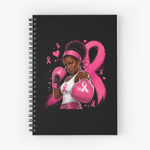 Item preview, Breast Cancer Warrior African American Boxer Pink Ribbon designed and sold by Glow-Paw-Studio.
