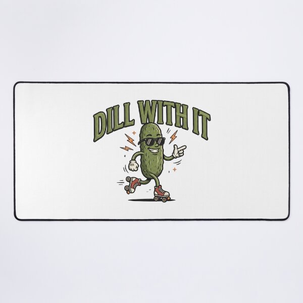 Item preview, DILL WITH IT Pickle Roller Skating Pun Gift designed and sold by ArtDesignTp.