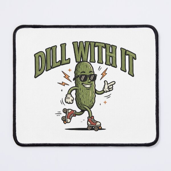 Item preview, DILL WITH IT Pickle Roller Skating Pun Gift designed and sold by ArtDesignTp.