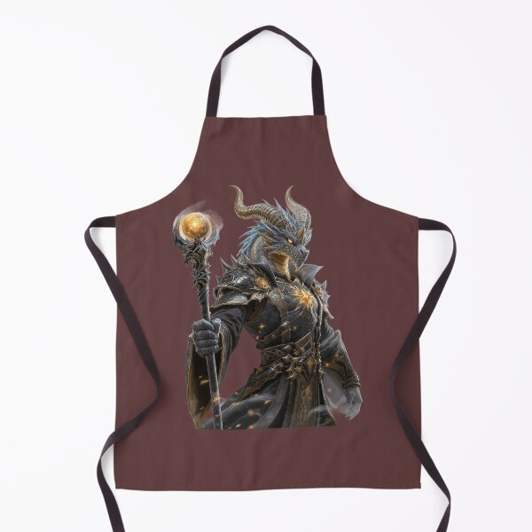 Item preview, Epic Dragonborn Sorcerer Fantasy Art / Dragon Mage with Magic Staff designed and sold by charmaroundyou.