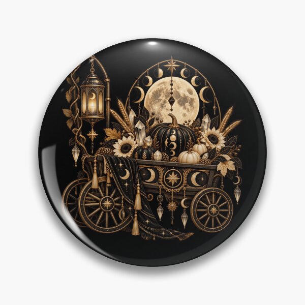 Item preview, Boho Celestial Sacred Gold Autumn Wagon Art designed and sold by BohoMysticArt.