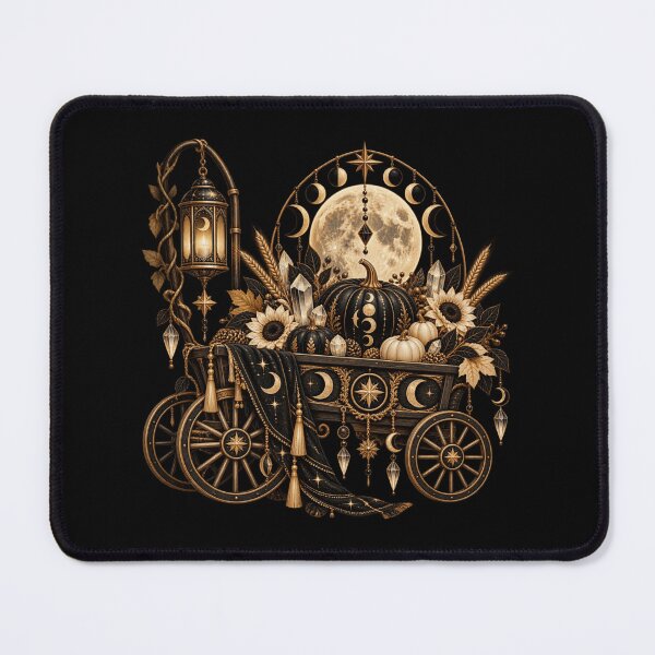Item preview, Boho Celestial Sacred Gold Autumn Wagon Art designed and sold by BohoMysticArt.