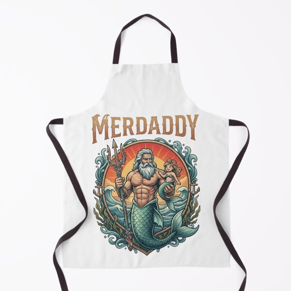Item preview, Merdaddy Mermaid Dad and Daughter Ocean Trident designed and sold by designwiss.