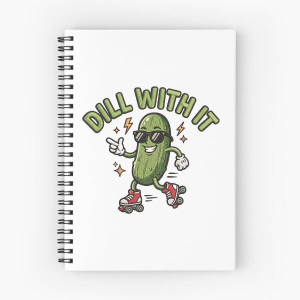 Item preview, Cute DILL WITH IT  Pickle Roller Skating Pun Humor designed and sold by ArtDesignTp.