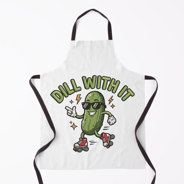 Item preview, Cute DILL WITH IT Pickle Roller Skating Pun Humor designed and sold by ArtDesignTp.