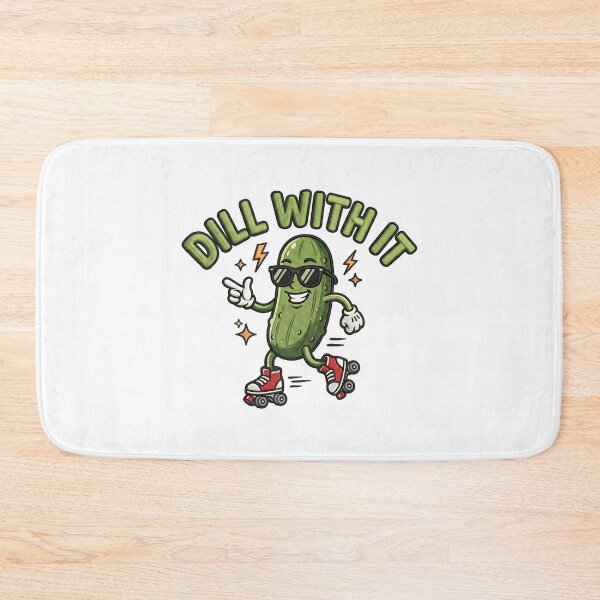 Item preview, Cute DILL WITH IT  Pickle Roller Skating Pun Humor designed and sold by ArtDesignTp.