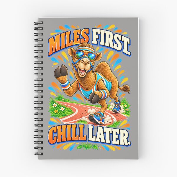 Item preview, Miles First. Chill Later – Funny Lifestyle and Pets T-Shirt – Funny Camel T-Shirt Animal Graphic Camel T-Shirt designed and sold by Camel & Quirk.