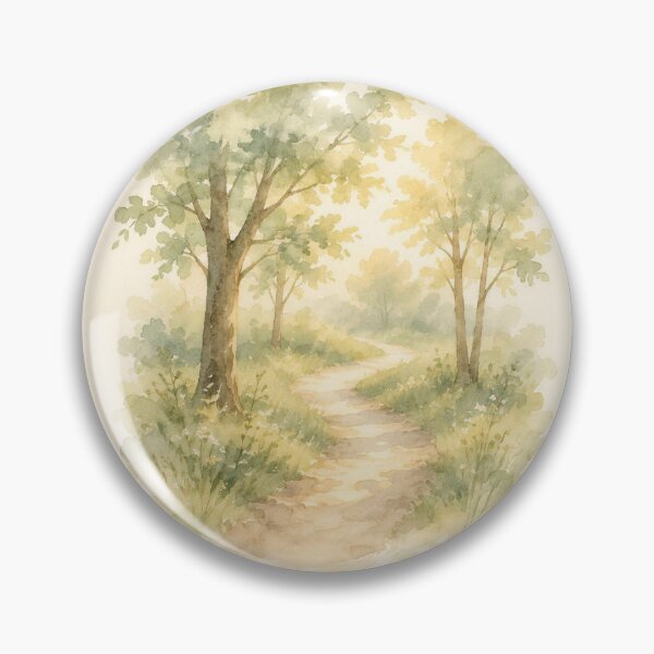Item preview, One Step Is Enough Path Through Trees Illustration | Mental Health Wall Art designed and sold by FixationStudio.