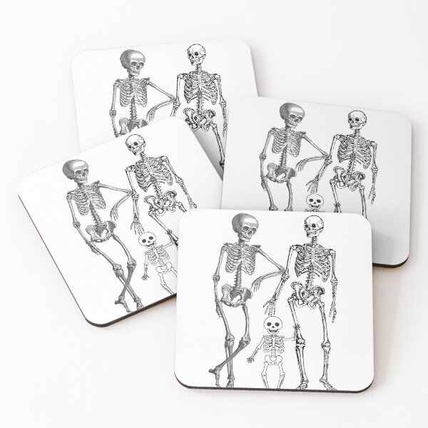 Item preview, Skeleton Family Vintage Anatomy Illustration designed and sold by GoldenSparkleShop.