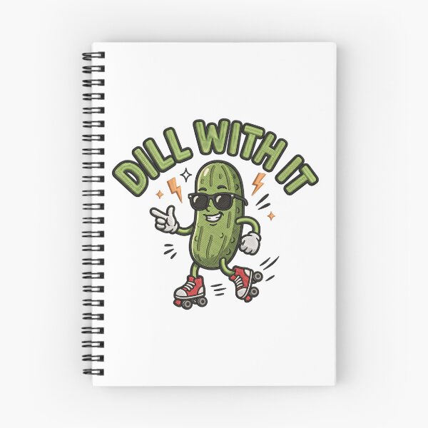 Item preview, Funny DILL WITH IT  Pickle Roller Skating Pun Art designed and sold by ArtDesignTp.