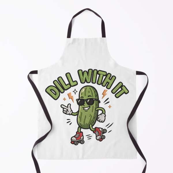 Item preview, Funny DILL WITH IT Pickle Roller Skating Pun Art designed and sold by ArtDesignTp.