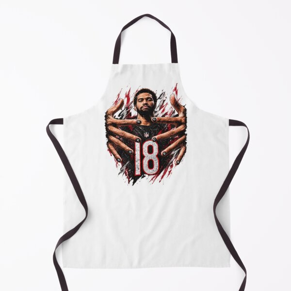 Item preview, Caleb Williams 18 Bear Down Painted Nails - Retro Football Graphic Tee, Black White Football Bootleg designed and sold by CatiaStudioArt.