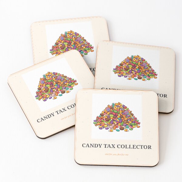 Item preview, Candy Tax Collector Funny Halloween Candy Sticker Color designed and sold by MojoHill.