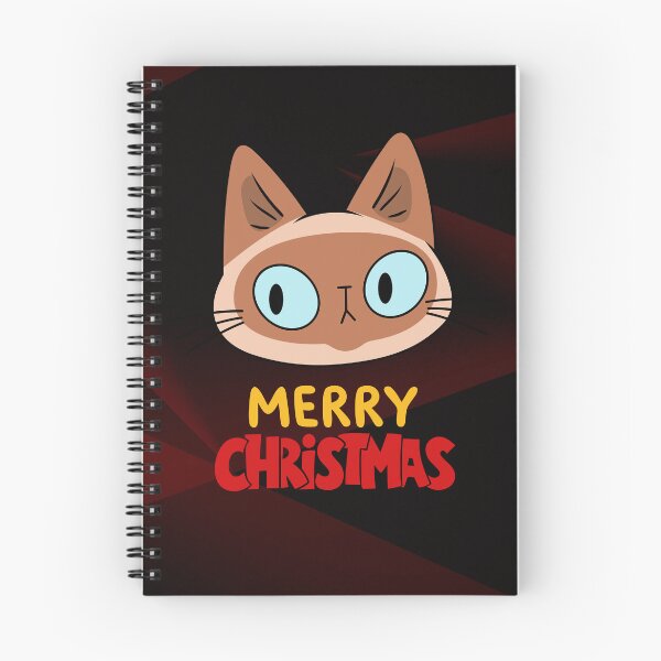 Item preview, Cute Siamese Cat Merry Christmas Holiday Art designed and sold by stormk10.