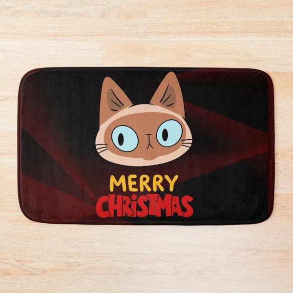 Item preview, Cute Siamese Cat Merry Christmas Holiday Art designed and sold by stormk10.