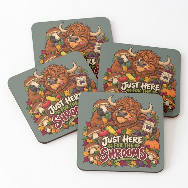 Item preview, Just Here for the Shrooms – Funny Bison Autumn Moonshine designed and sold by Aimetoi.
