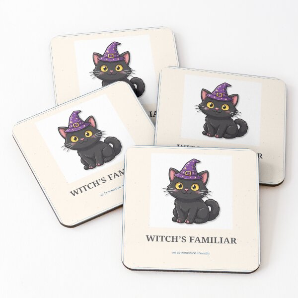 Item preview, Witch's Familiar Funny Black Cat Halloween Sticker Color designed and sold by MojoHill.