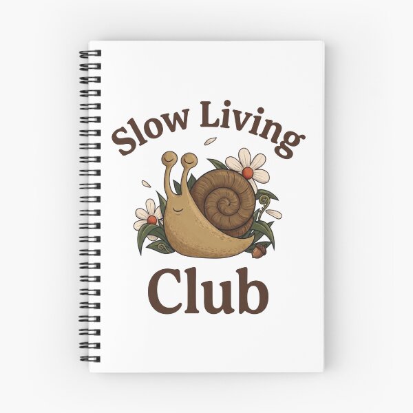 Item preview, Slow Living Club - Cute Cottagecore Snail & Nature Elements designed and sold by Shopeon Designs.