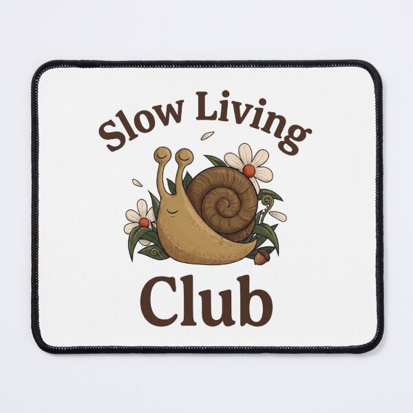 Item preview, Slow Living Club - Cute Cottagecore Snail & Nature Elements designed and sold by Shopeon Designs.