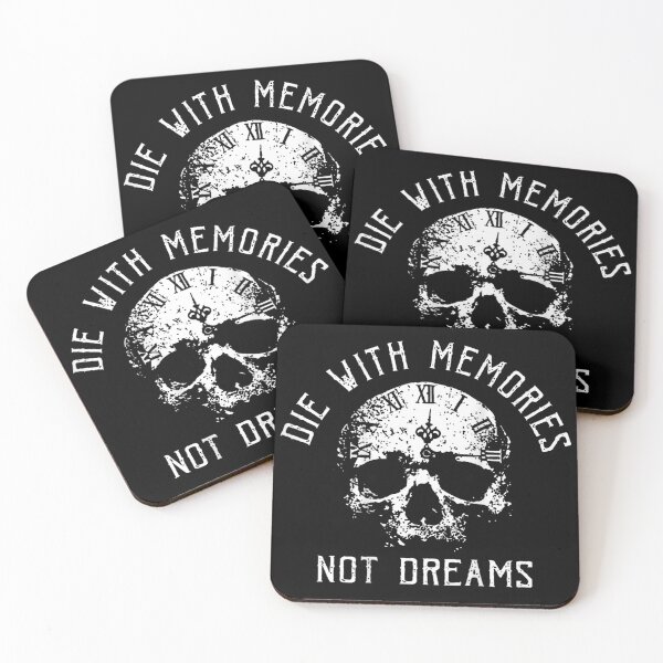 Item preview, Die with Memories Not Dreams Skull Motivational ON BACK designed and sold by Crookedorbit ⭐⭐⭐⭐⭐ .