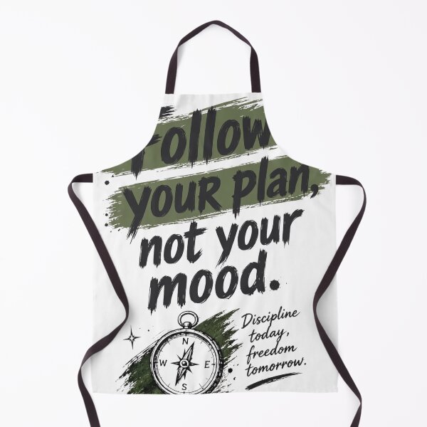 Item preview, Follow Your Plan Not Your Mood Motivational Quote Typography T-Shirt Design designed and sold by CreativeNest Prints.