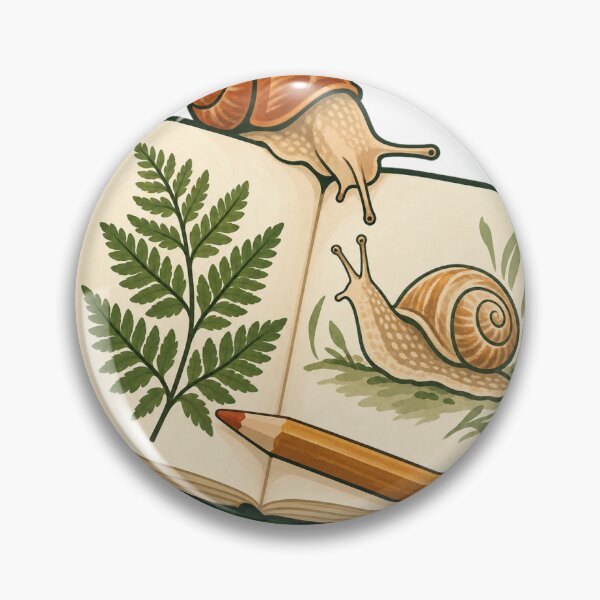 Item preview, Curious Snail Nature Journal – Botanical Sketchbook Illustration designed and sold by Mateuszex2010.