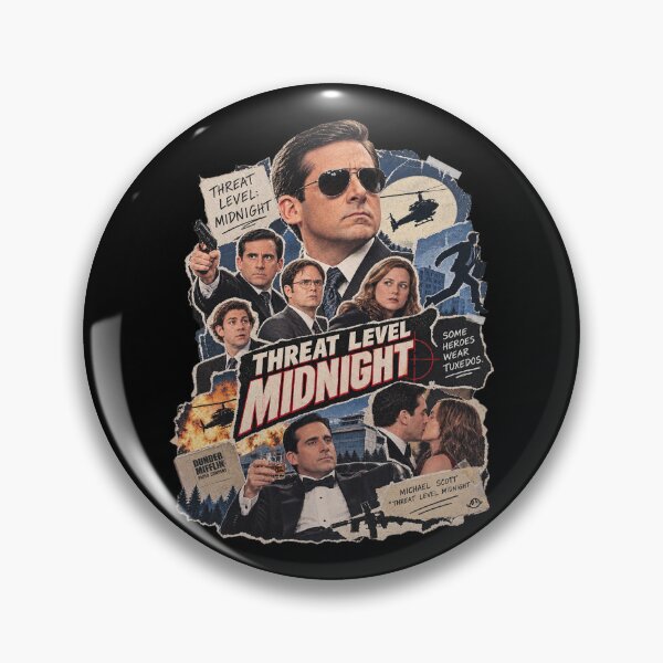 Item preview, Threat Level Midnight Action Movie Poster Collage designed and sold by CatiaStudioArt.