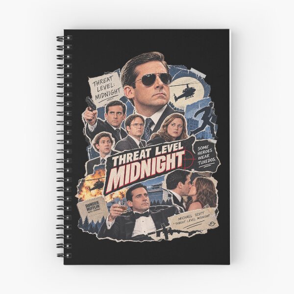 Item preview, Threat Level Midnight Action Movie Poster Collage designed and sold by CatiaStudioArt.