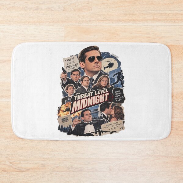 Item preview, Threat Level Midnight Action Movie Poster Collage designed and sold by CatiaStudioArt.