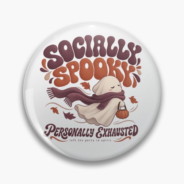 Item preview, Socially Spooky Personally Exhausted Funny Ghost  designed and sold by PhylonBoxx.