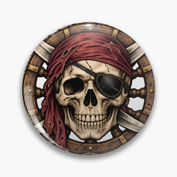 Item preview, Born to Sail, Destined to Roam – Vintage Pirate Skull Emblem designed and sold by ZayCreates.
