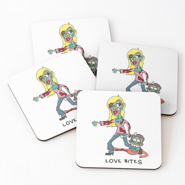 Item preview, Love Bites Sticker | Funny Zombie Couple Dark Humor designed and sold by MyxaART.
