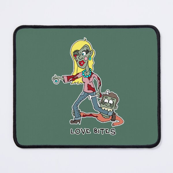 Item preview, Love Bites Sticker | Funny Zombie Couple Dark Humor designed and sold by MyxaART.