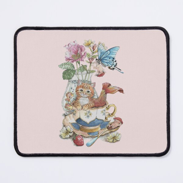 Item preview, Purr-maid in a Teacup | Whimsical Mermaid Cat designed and sold by ReaDillo.