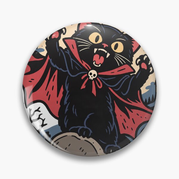 Item preview, Vampire Black Cat T-Shirt Design - Halloween Graveyard Moon Bats Gothic Art designed and sold by KIDEnia.