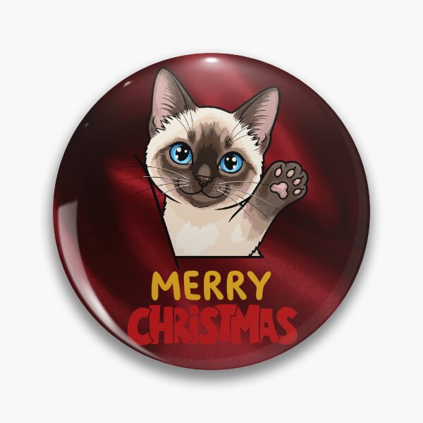 Item preview, Cute Siamese Cat Merry Christmas Holiday Art designed and sold by stormk10.