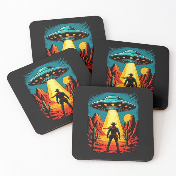 Item preview, Alien Encounter In The Desert Western Cowboy designed and sold by erozzz.