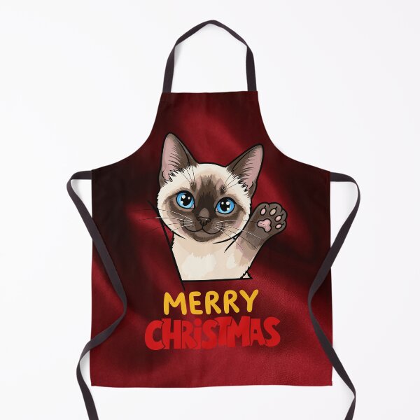 Item preview, Cute Siamese Cat Merry Christmas Holiday Art designed and sold by stormk10.