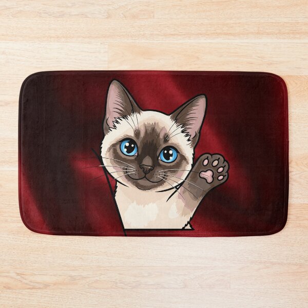 Item preview, Cute Siamese Cat Merry Christmas Holiday Art designed and sold by stormk10.