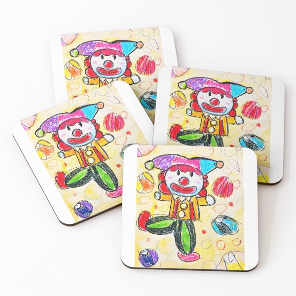 Item preview, Joyful Jester - Mini Artist & Parent Crayon Artwork designed and sold by TwoLinesArt.