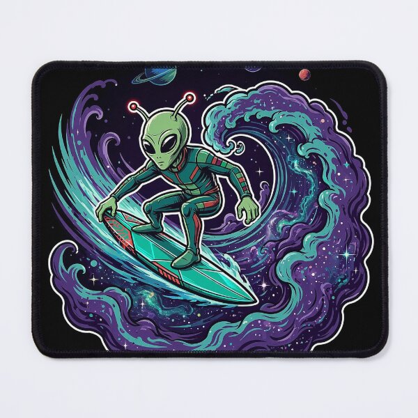 Item preview, Alien Surfer Wave Art designed and sold by Gangster-Design.
