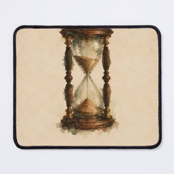 Item preview, Time Well Spent Hourglass Ink Illustration | Dark Academia Wall Art | Vintage Print designed and sold by FixationStudio.