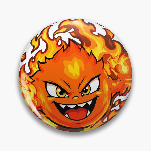 Item preview, Fire Element Monster – Fiery Cartoon Character designed and sold by Sklines Art | Mrz Danelli.