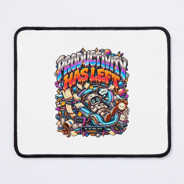 Item preview, Productivity Has Left – Funny Procrastination Robot Cyberpunk Meme designed and sold by NarpLTD.