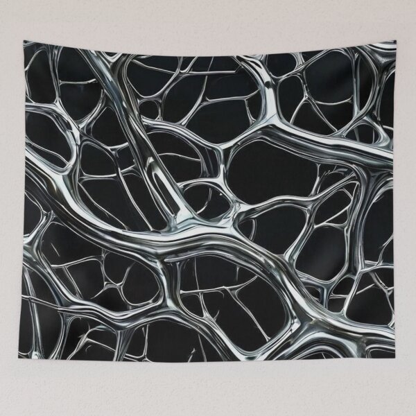 Item preview, Liquid Chrome Metal Web Cyberpunk Aesthetic designed and sold by Stone-T .