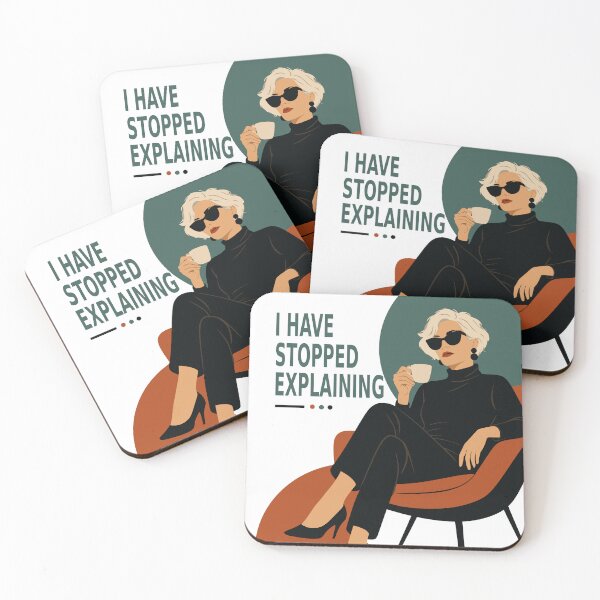 Item preview, I Have Stopped Explaining | Funny Woman Quote Print | Confident Woman Art | Mid Century Modern Art | Gift for Women designed and sold by Studio pod Burom.