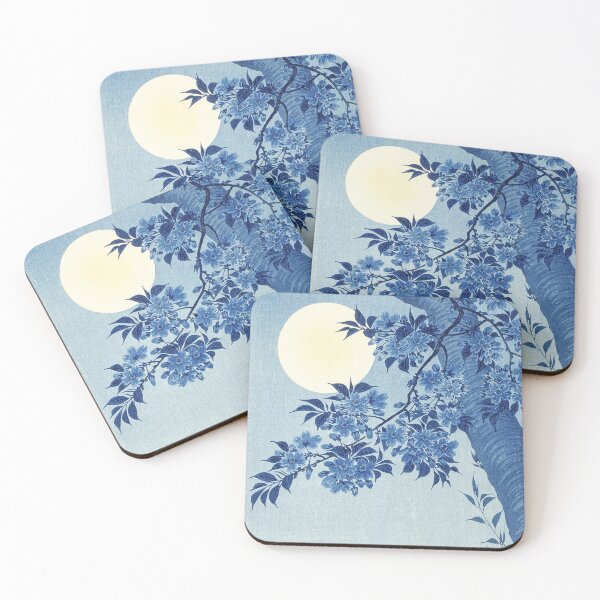 Item preview, Blossoming Cherry on a Moonlit Night by Ohara Koson, circa 1932 designed and sold by Exhumed Archives.