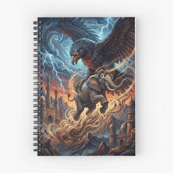 Item preview, Legendary Roc Bird Carrying Elephant in Storm - Fantasy Art designed and sold by Lucid Dream Pixel.