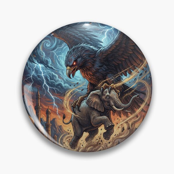 Item preview, Legendary Roc Bird Carrying Elephant in Storm - Fantasy Art designed and sold by Lucid Dream Pixel.