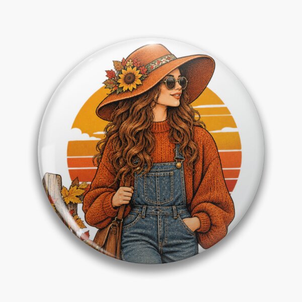 Item preview, Cute Fall Pumpkin Patch Girl Sunflower Hamster Autumn vintage Graphic designed and sold by Drifka.